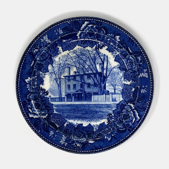 Accents | 1899 Wedgwood Flow Blue Transferware Plate Henry Wadsworth ...